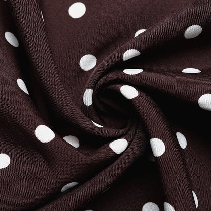 Casual Dot Slim V-neck Long Dresses For Women 2026 Fashion Summer Women's A-Line Midi Dress Elegant Vintage Dresses