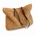 Woven Zipper Beach Bag