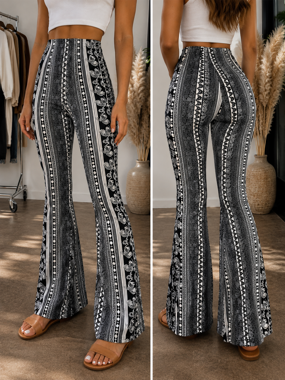 High Elastic Tight Pants Slim Sexy Print Trousers Womens Clothing