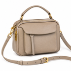 Top-Grain Leather Square Bag