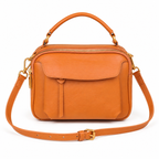 Top-Grain Leather Square Bag