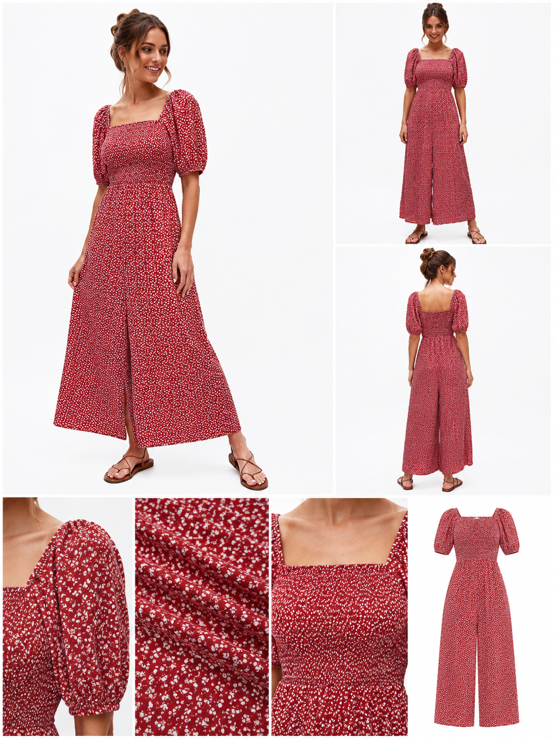 Puff Sleeve Summer Jumpsuit