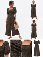 Puff Sleeve Summer Jumpsuit
