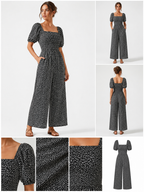 Puff Sleeve Summer Jumpsuit