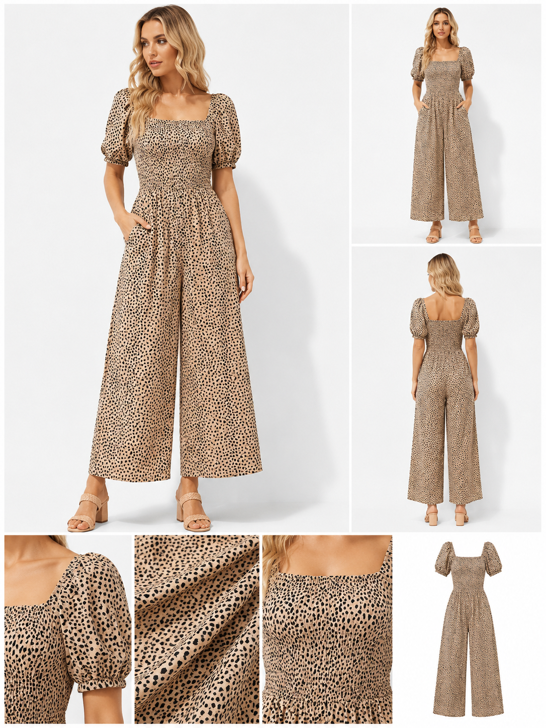 Puff Sleeve Summer Jumpsuit