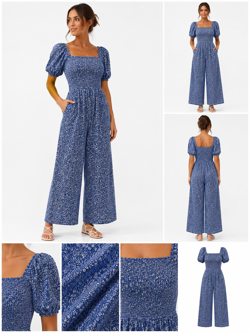 Puff Sleeve Summer Jumpsuit