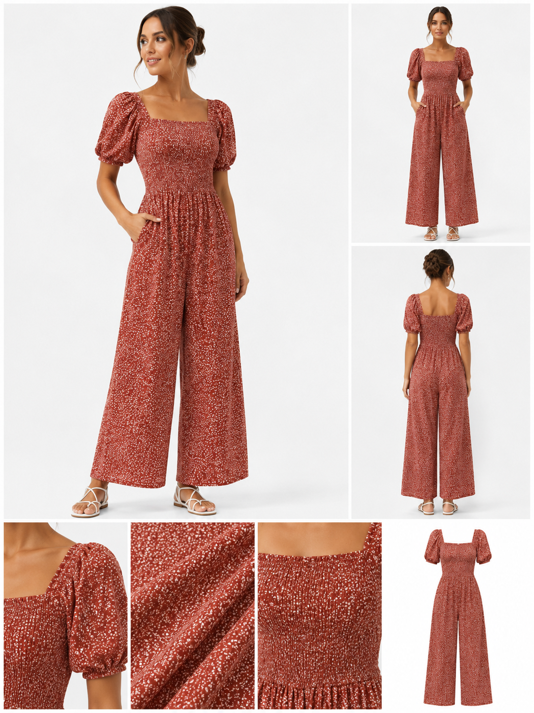 Puff Sleeve Summer Jumpsuit