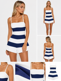 Summer New Arrival Fashionable Strap Contrast-Color Jumpsuit