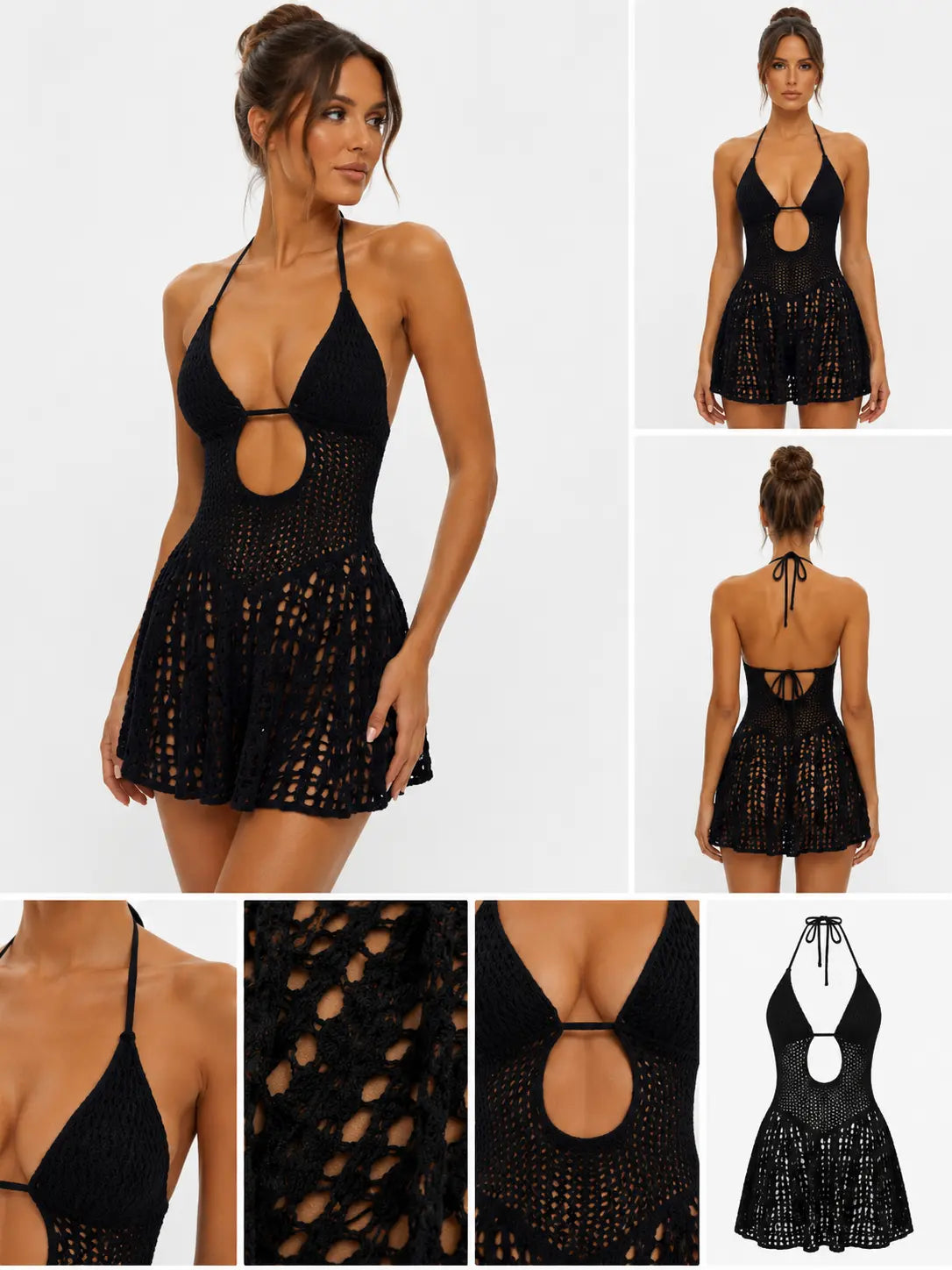 Women's Fashionable Knitted Beach Bikini Swimsuit