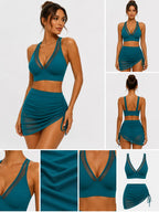 Two-Piece Mesh Swimsuit Set