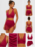 Two-Piece Mesh Swimsuit Set