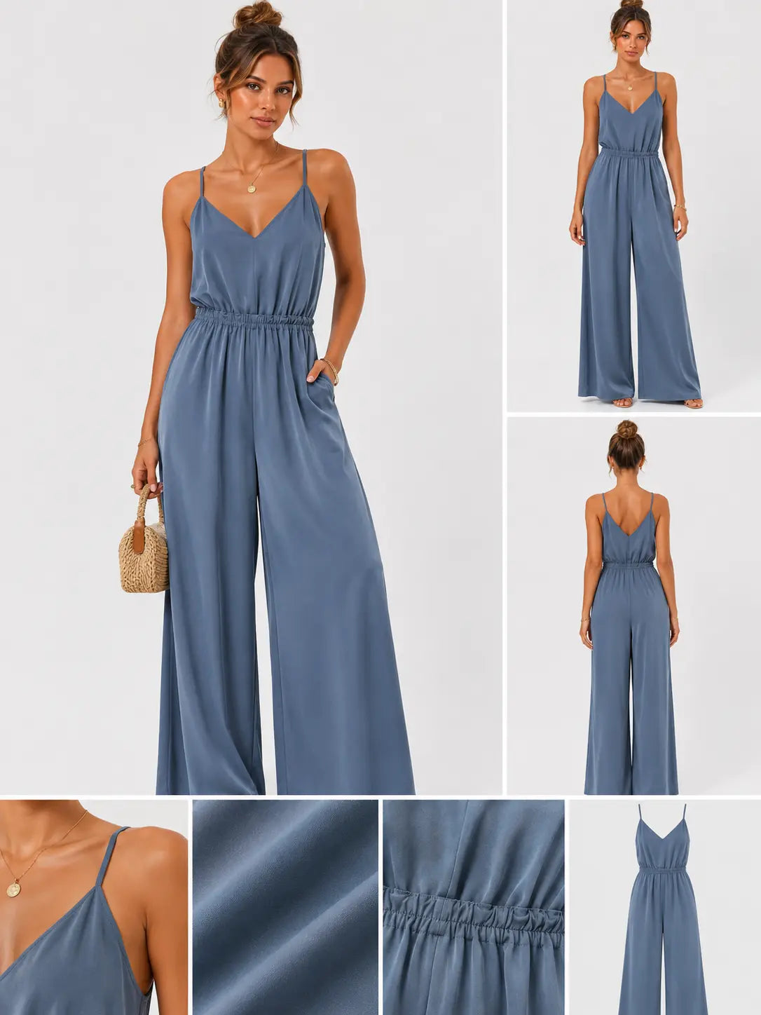 Slip Dress Wide-Leg Jumpsuit