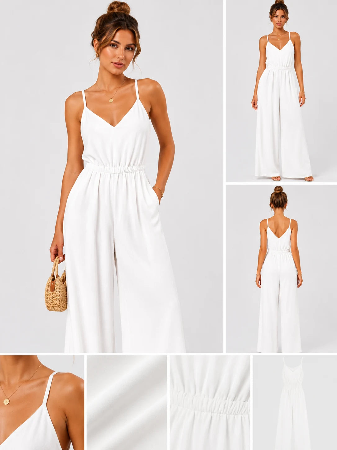 Slip Dress Wide-Leg Jumpsuit