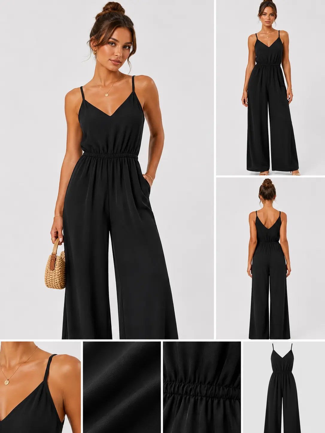 Slip Dress Wide-Leg Jumpsuit