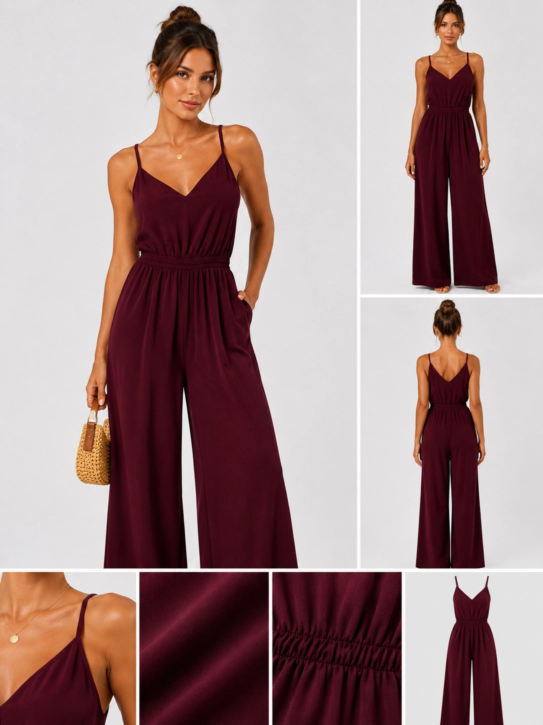 Slip Dress Wide-Leg Jumpsuit