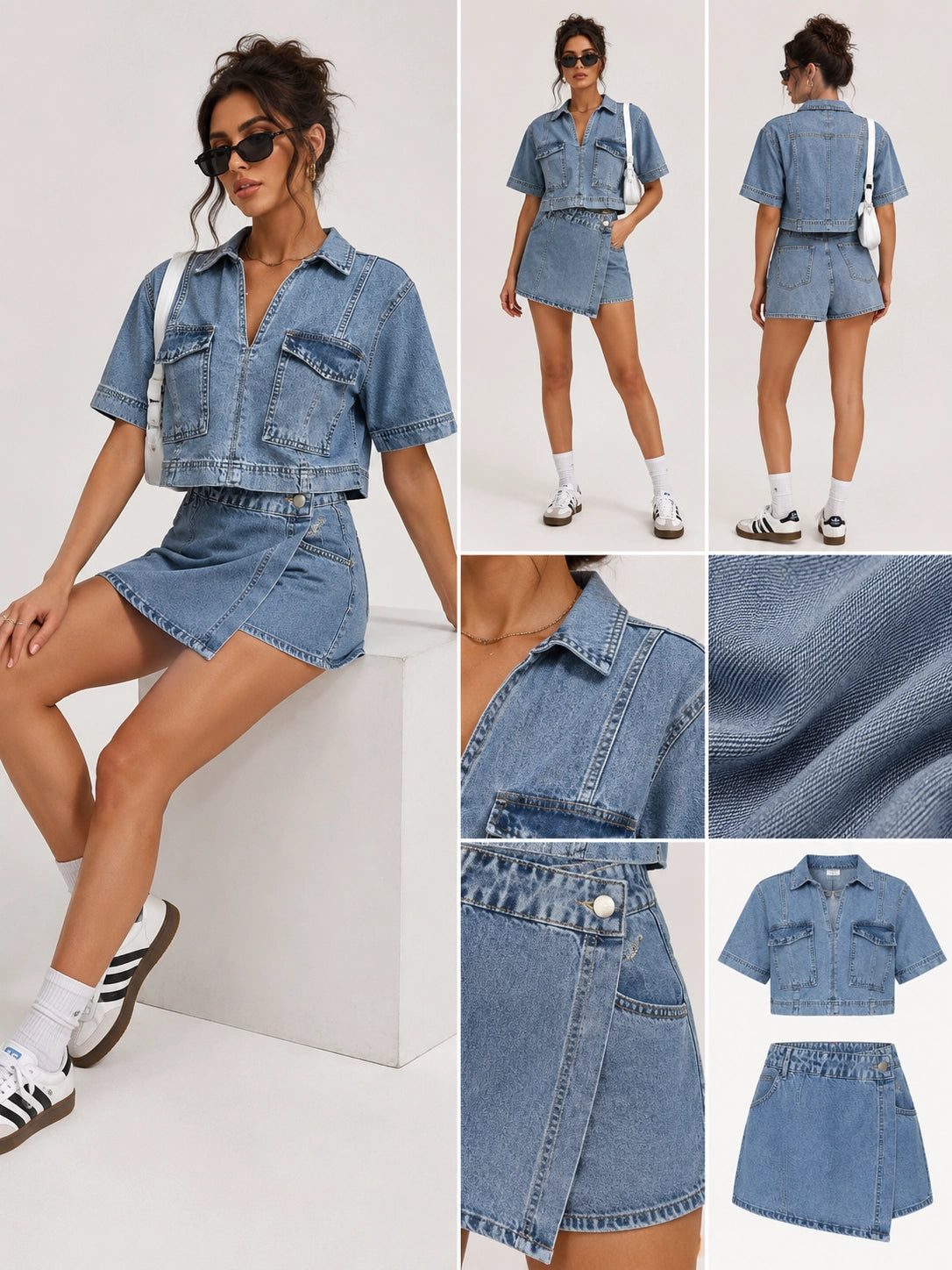 V-Neck High-Waist Summer Top