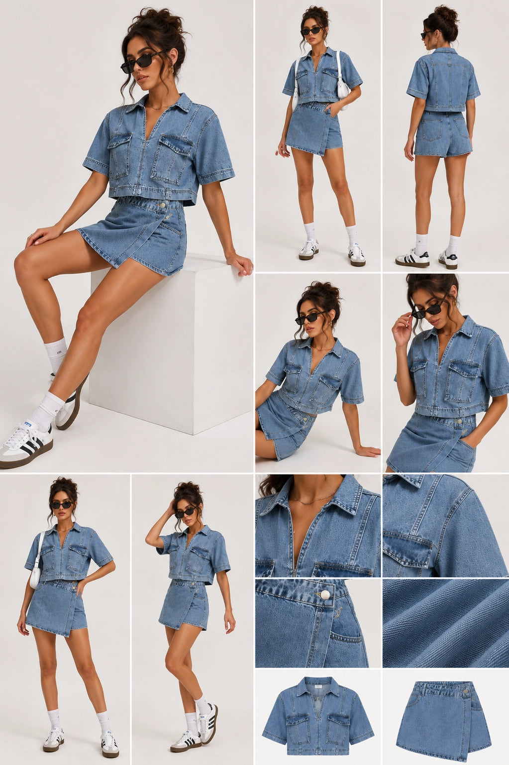 V-Neck High-Waist Summer Top