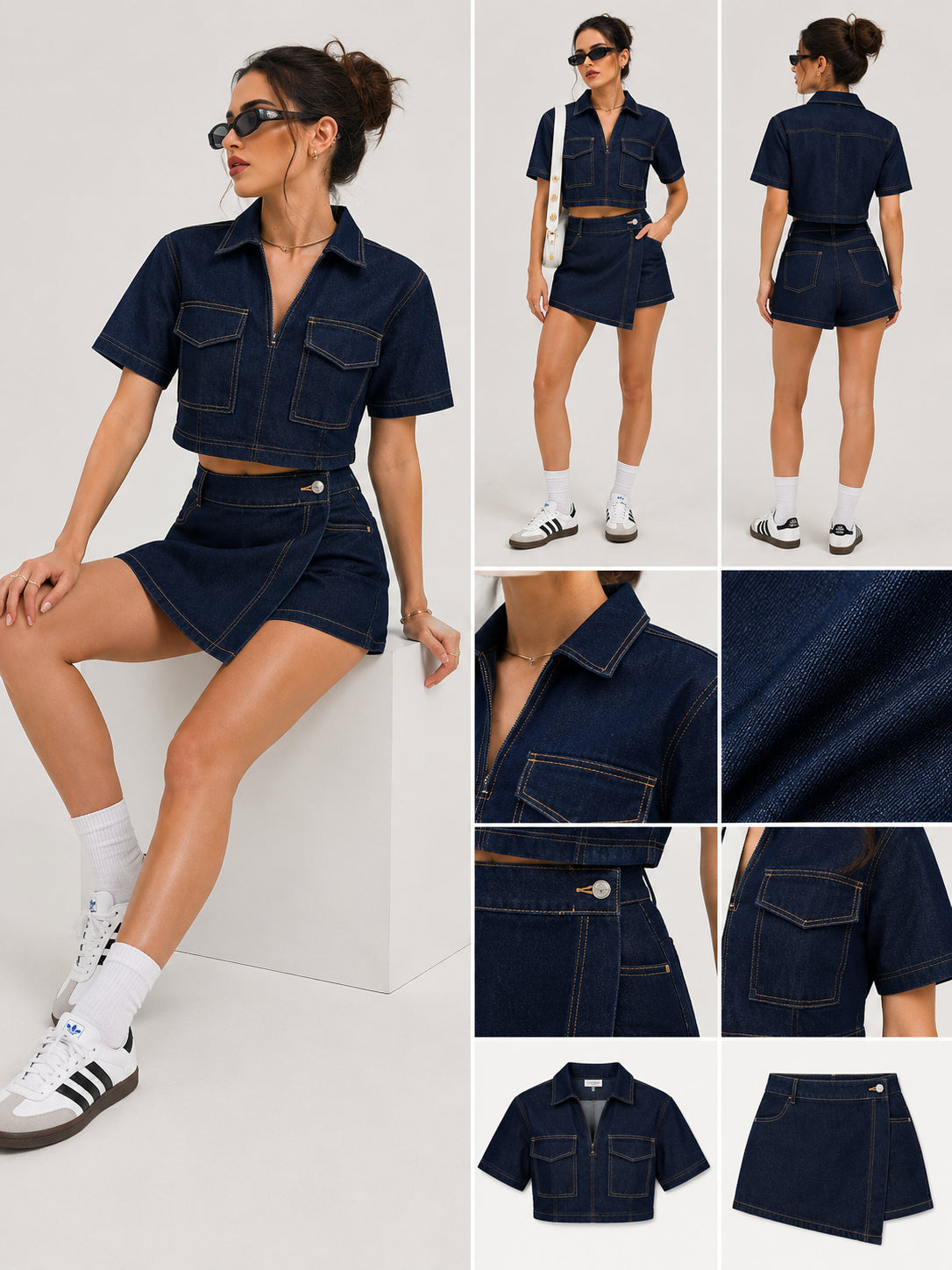 V-Neck High-Waist Summer Top