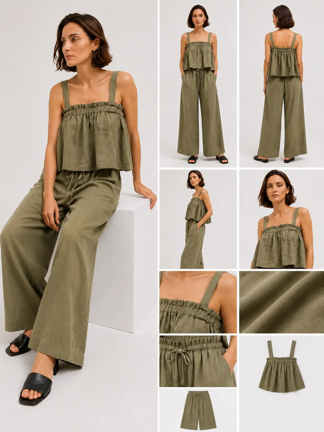 Ramie-Cotton Tube Top Camisole