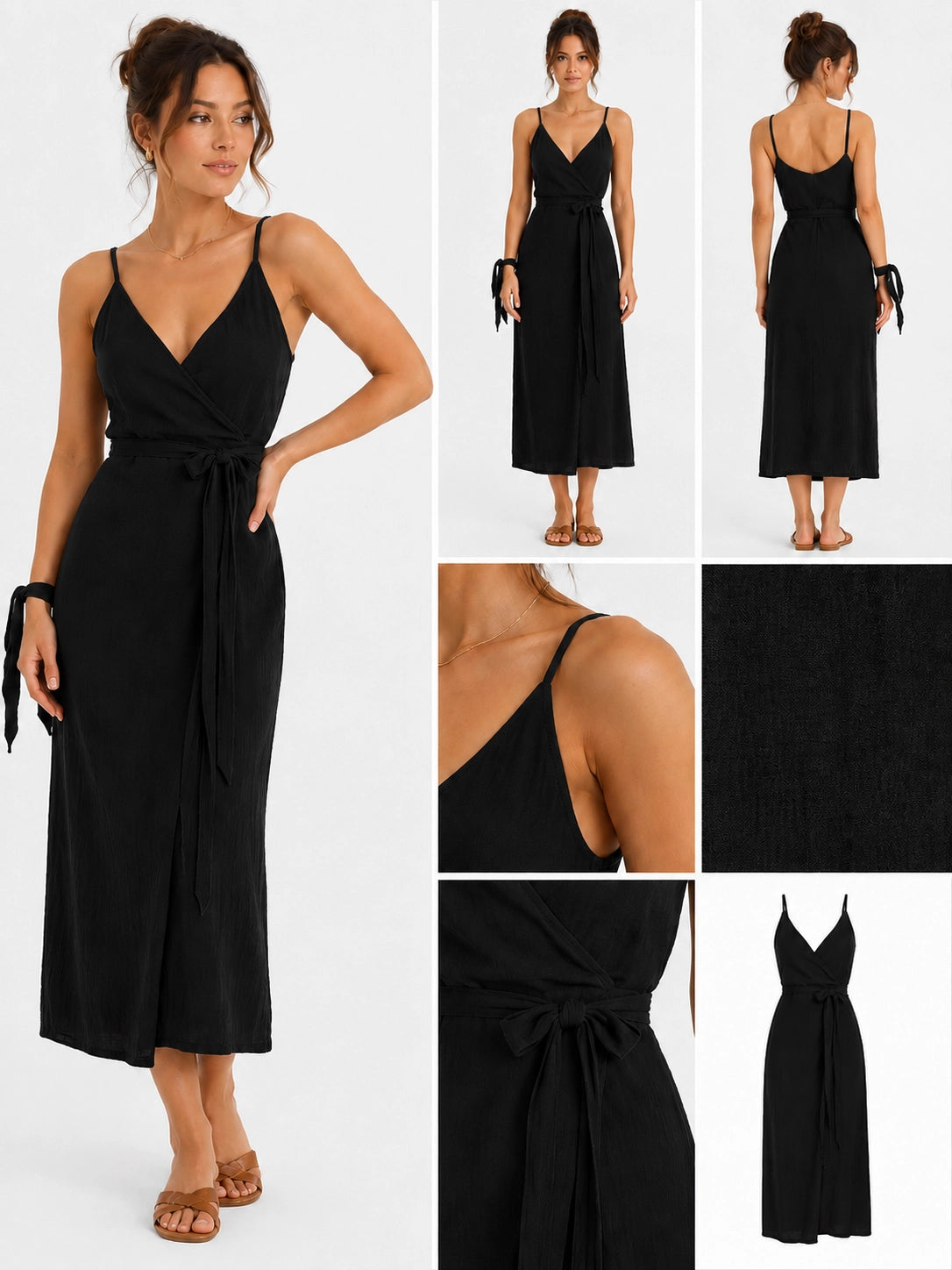 Open Back Split Maxi Dress