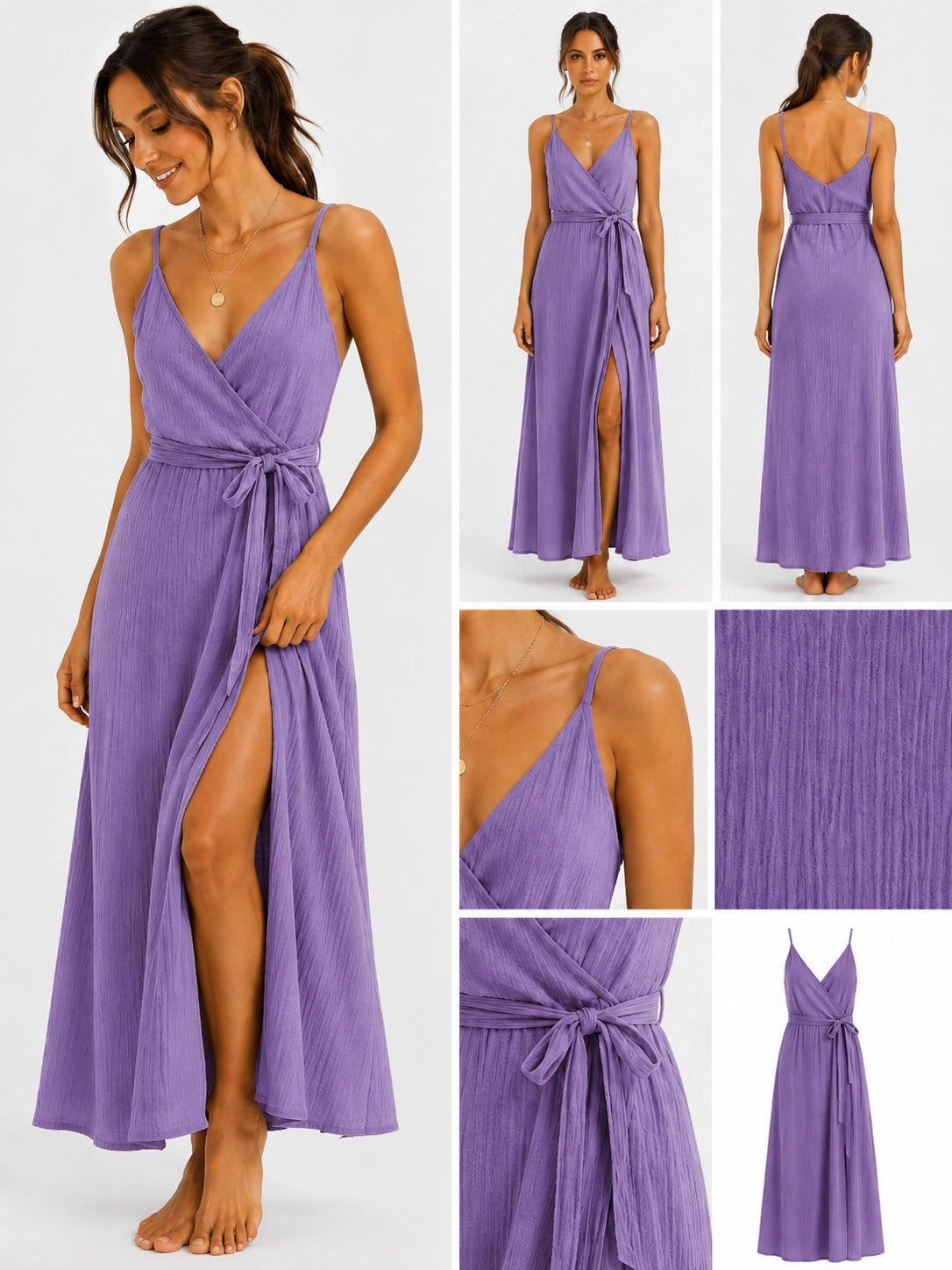 Open Back Split Maxi Dress