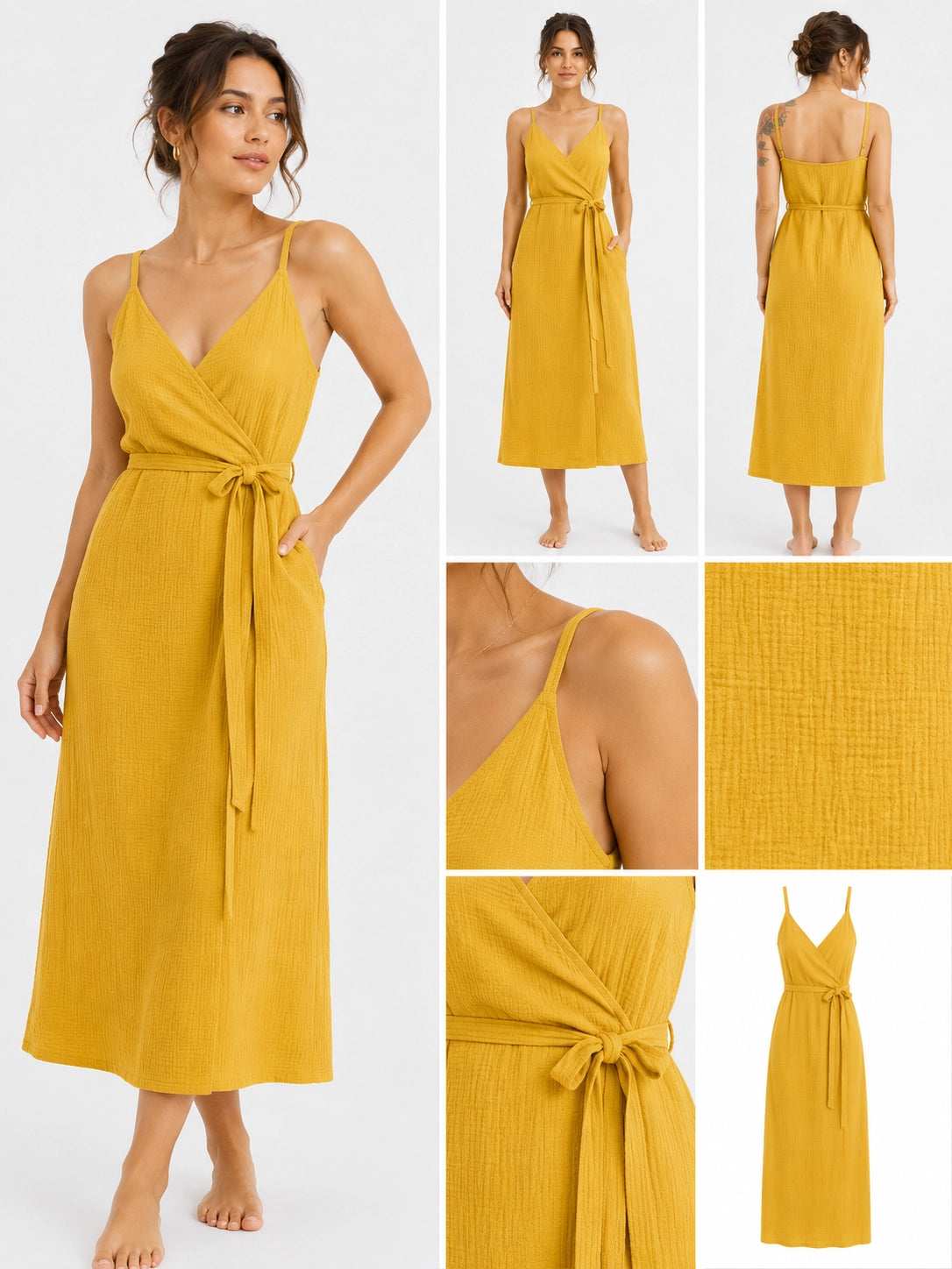 Open Back Split Maxi Dress