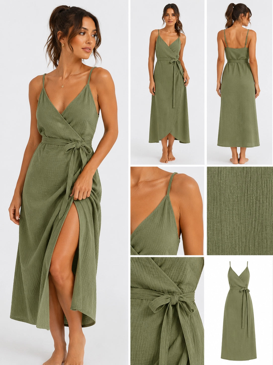 Open Back Split Maxi Dress
