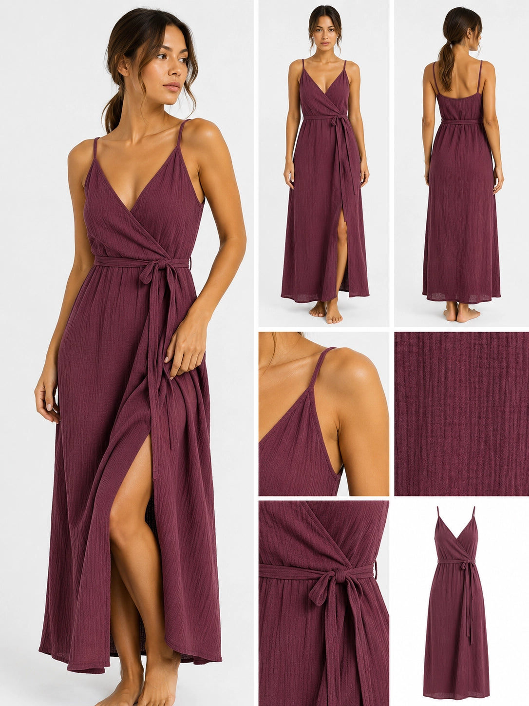 Open Back Split Maxi Dress