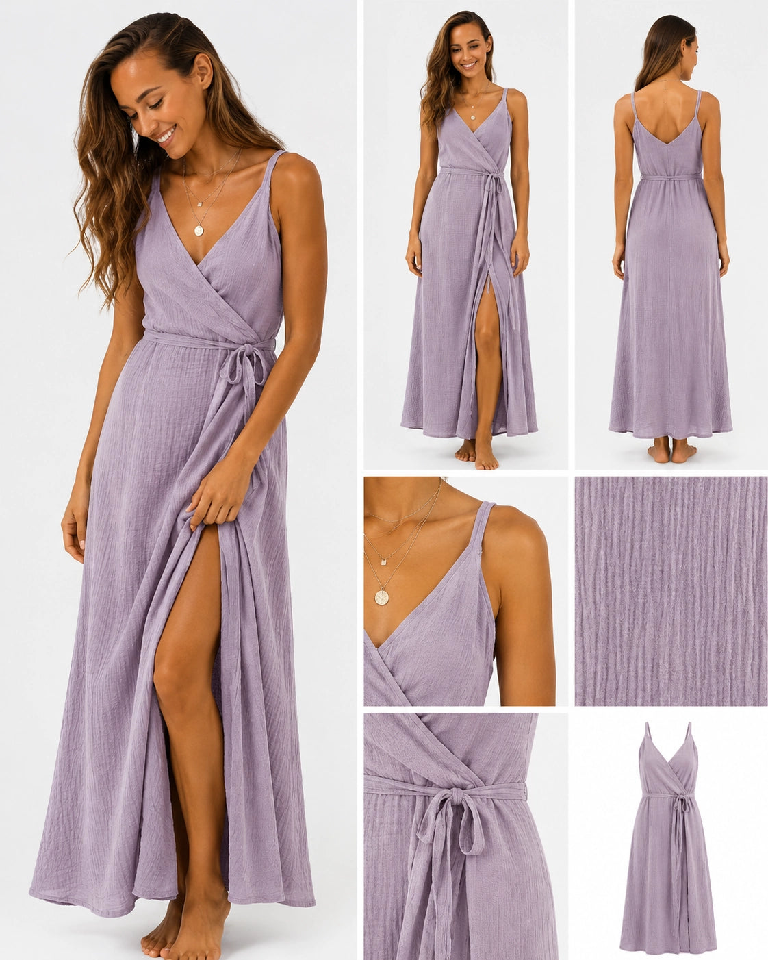 Open Back Split Maxi Dress