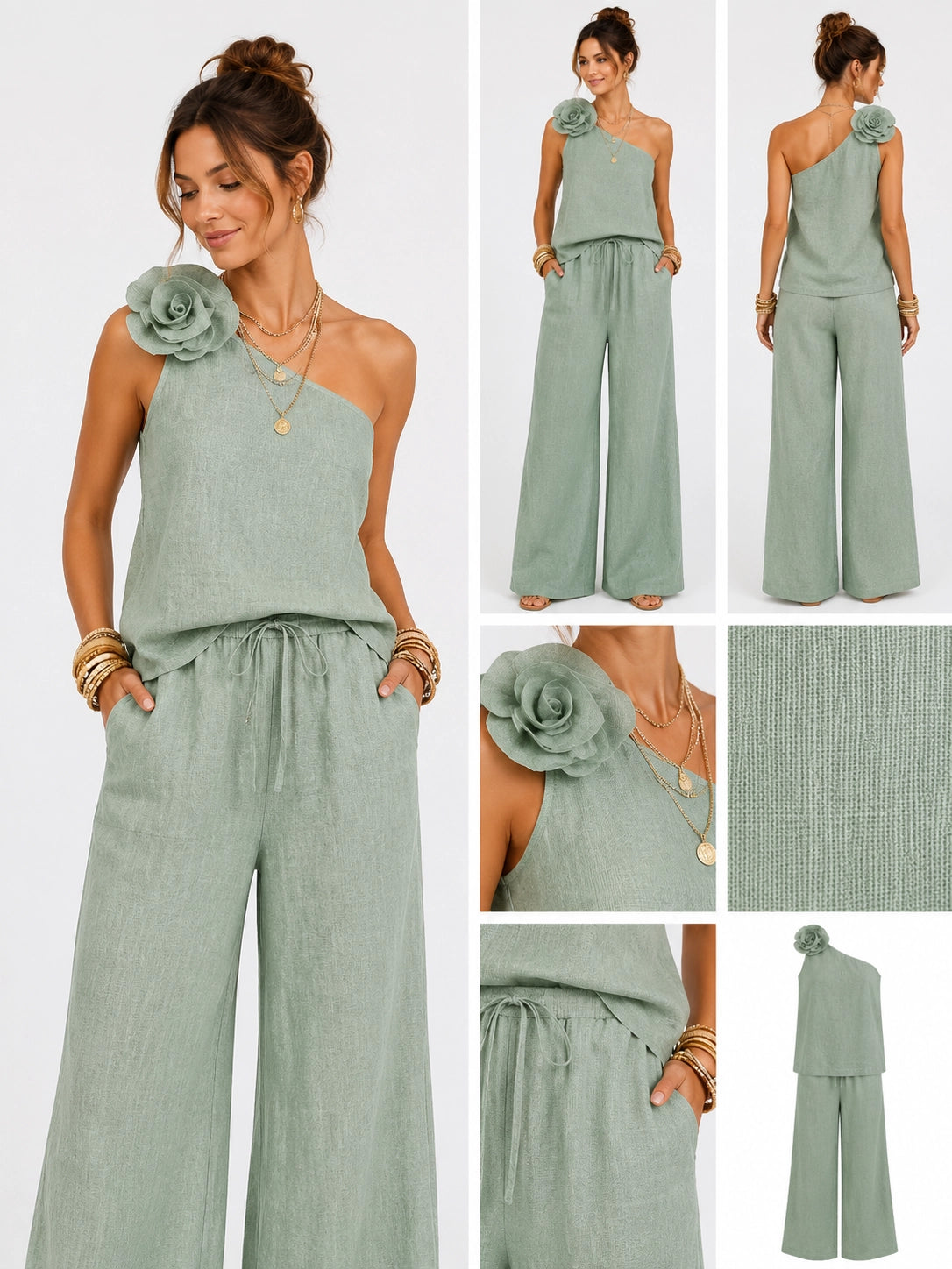 Sleeveless Loose-Fit Pantsuit