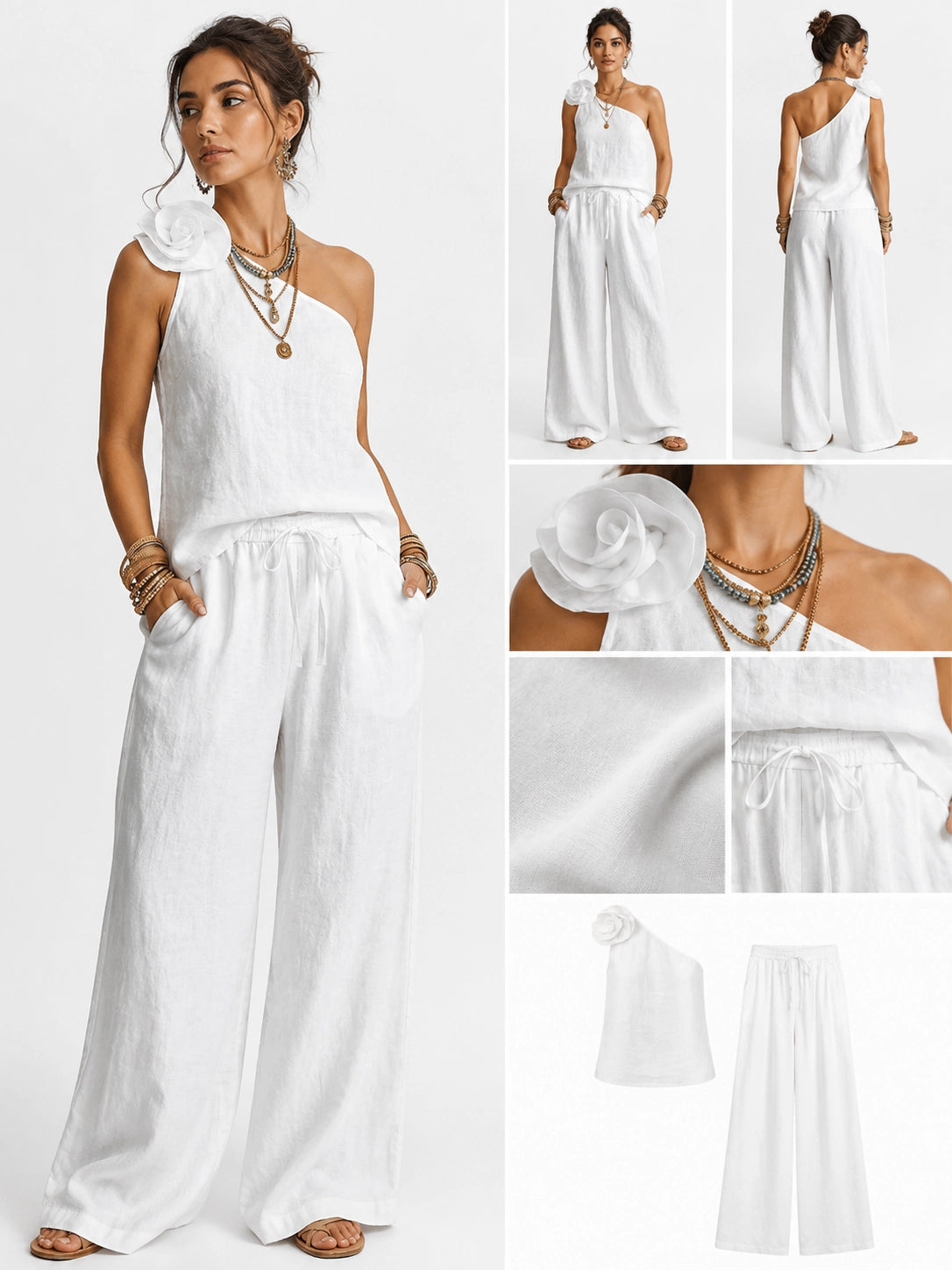 Sleeveless Loose-Fit Pantsuit