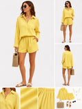 High-Waisted Shirt Set