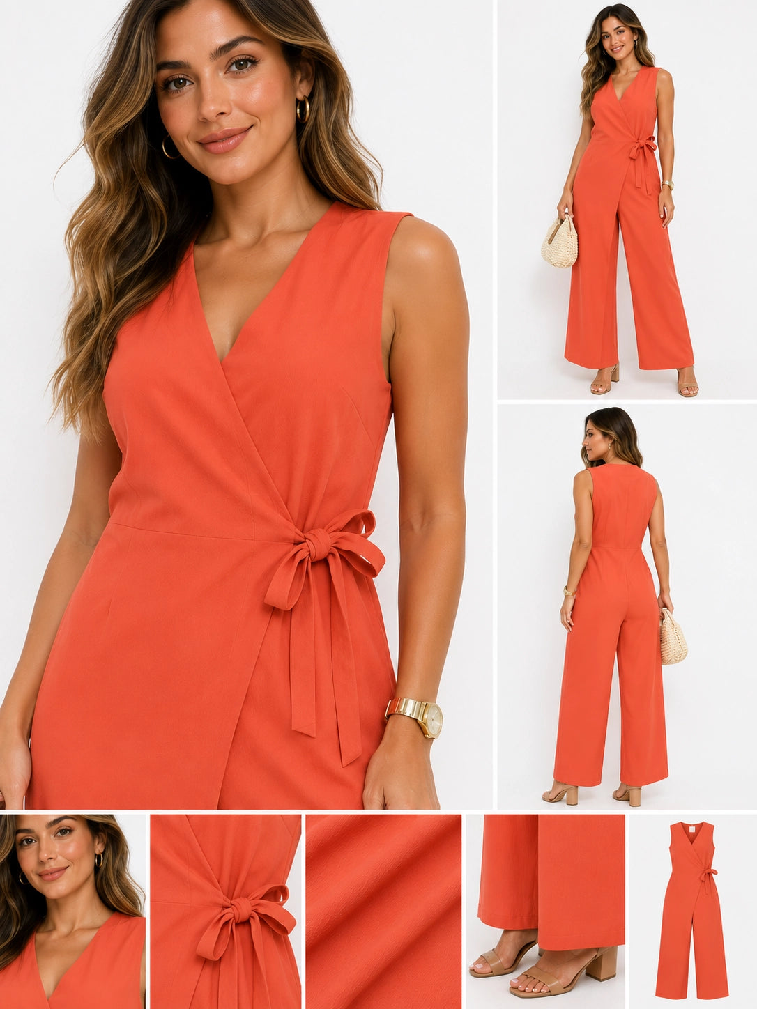 V-Neck Bandage Jumpsuit