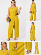V-Neck Bandage Jumpsuit
