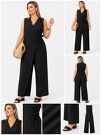 V-Neck Bandage Jumpsuit