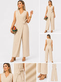 V-Neck Bandage Jumpsuit
