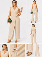 V-Neck Bandage Jumpsuit