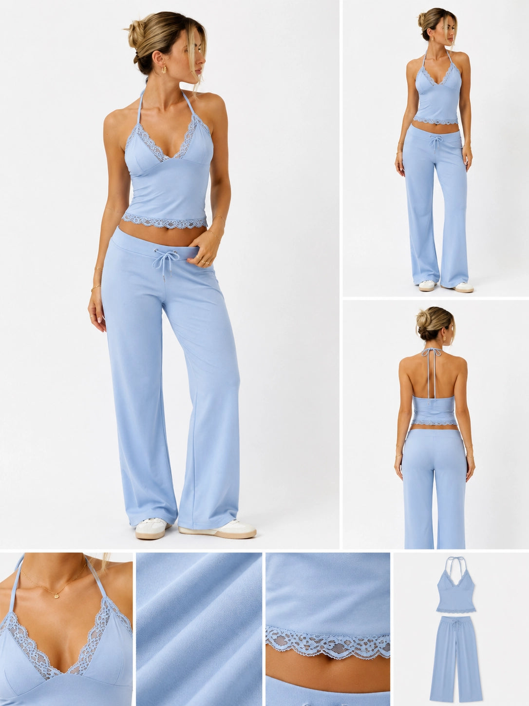 Sling Slim-Fit Wide-Leg Pantsuit