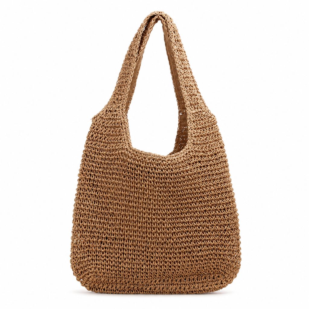 Woven Straw Shoulder Bag