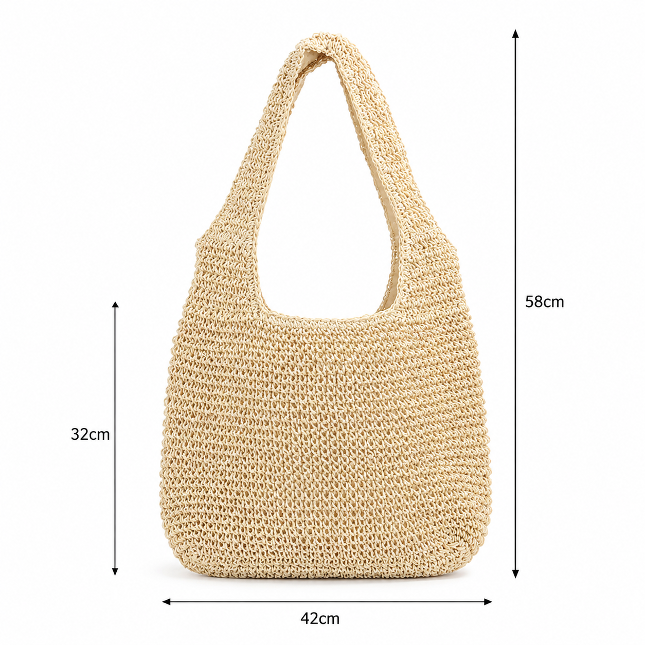 Woven Straw Shoulder Bag