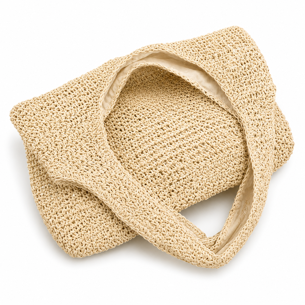 Retro Woven Straw Tote