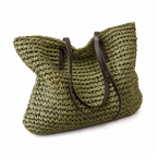 Woven Zipper Beach Bag