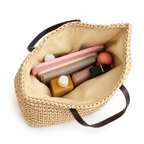 Woven Zipper Beach Bag