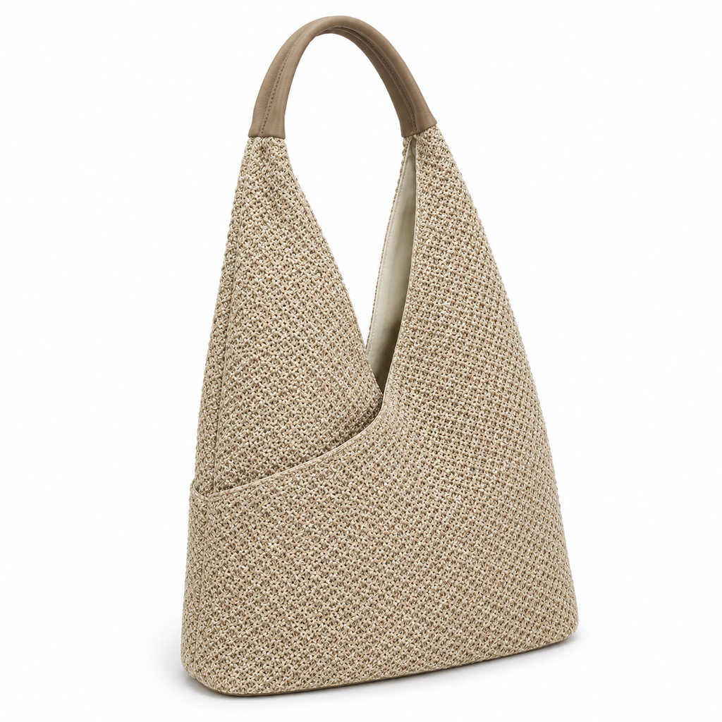 Large Straw Commuter Bag