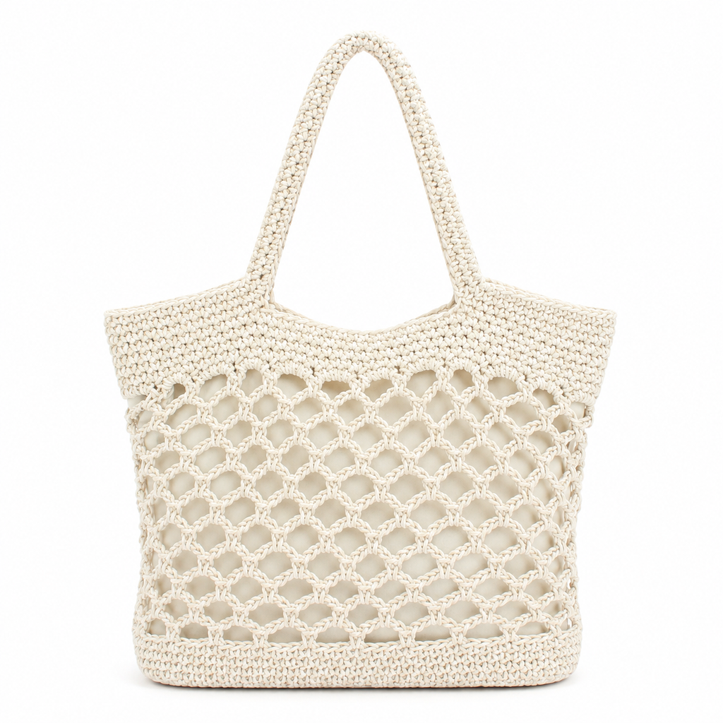 Crochet Straw Beach Tote