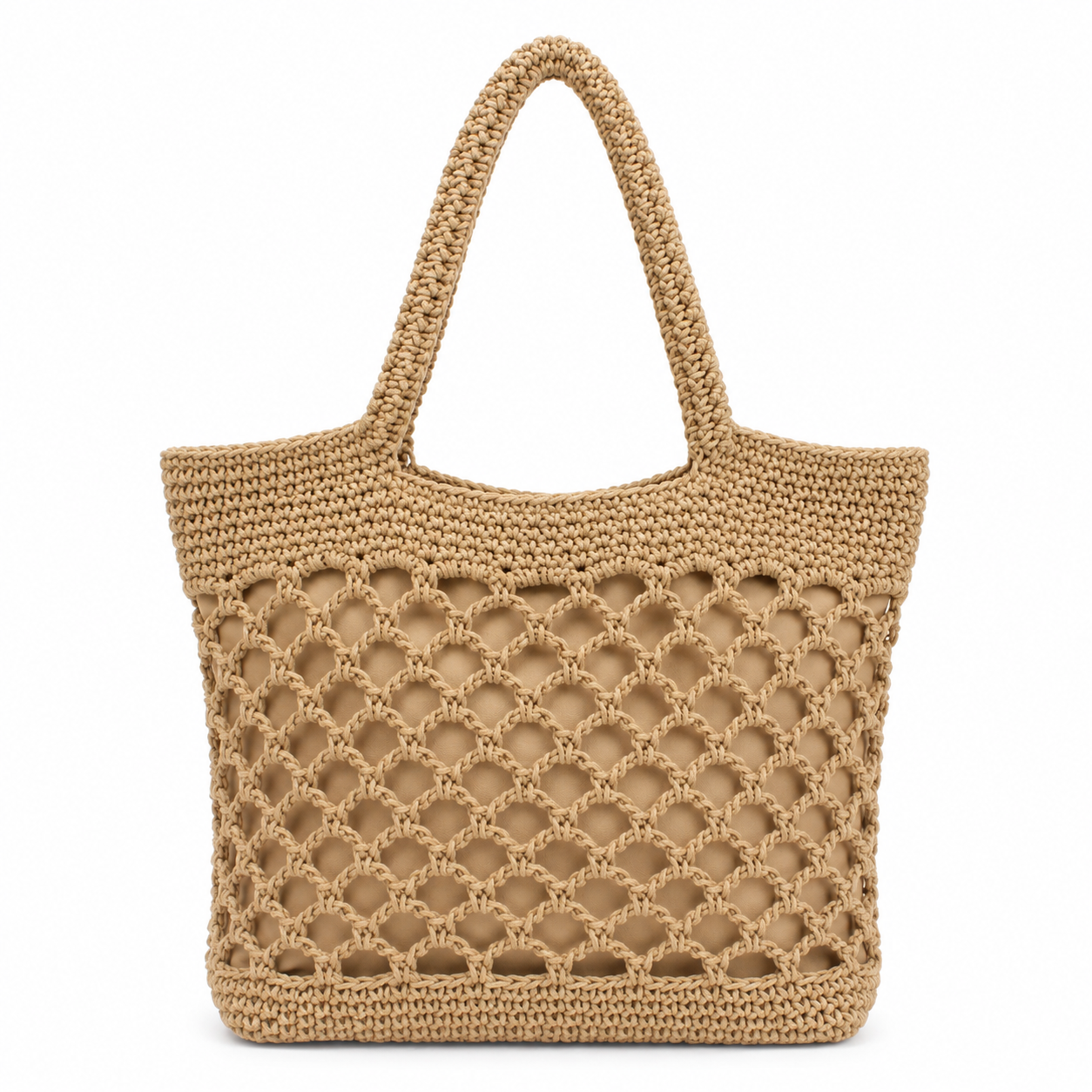 Crochet Straw Beach Tote